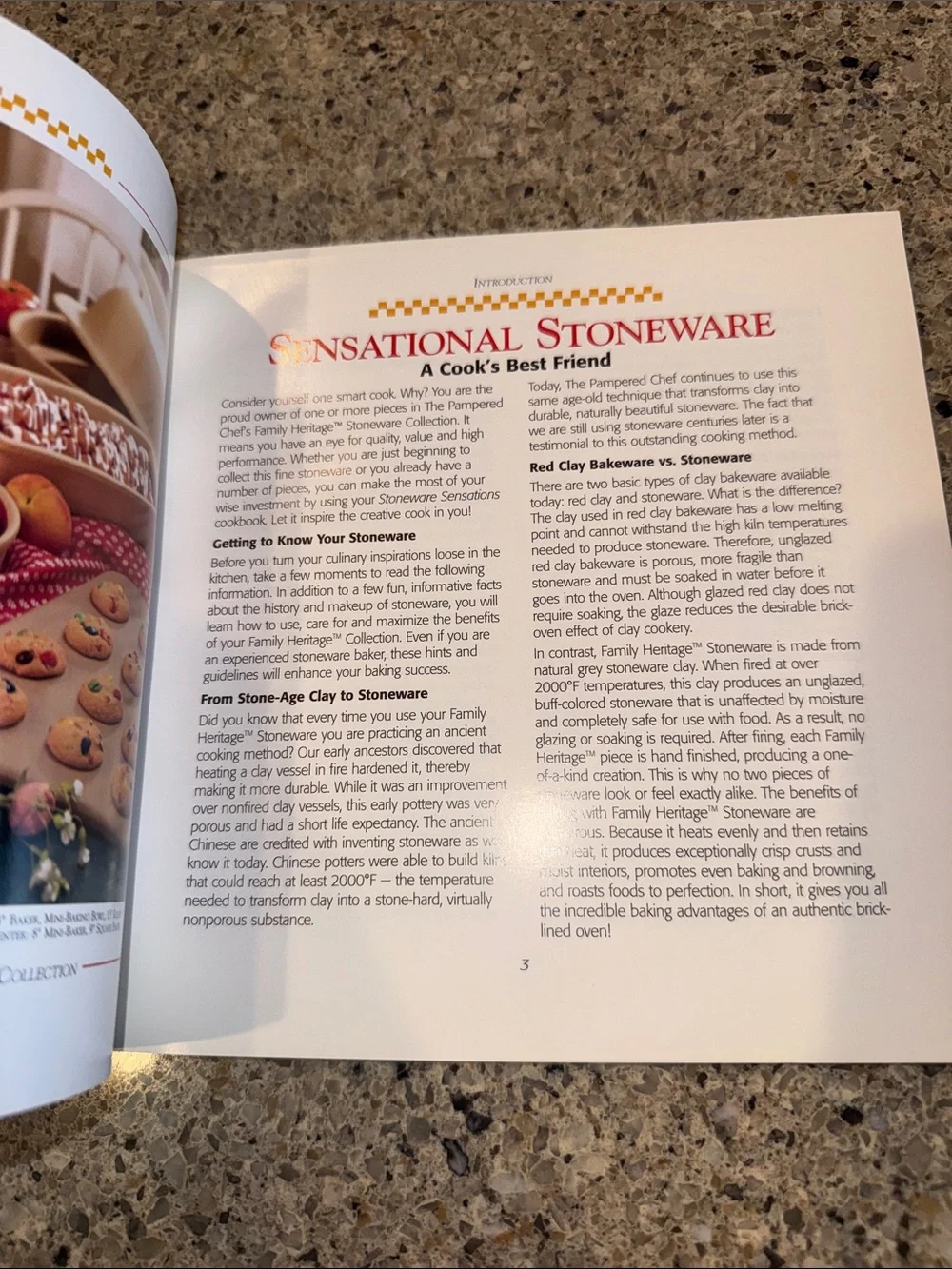 The Pampered Chef Stoneware Sensations Cookbook - Paperback - Never Used